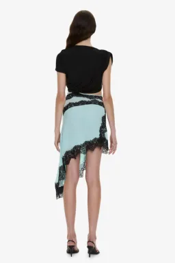 Christopher Esber Verve Twisted Tee Mini Dress mystic mint multi Size 6 for rent on The Volte - image 2