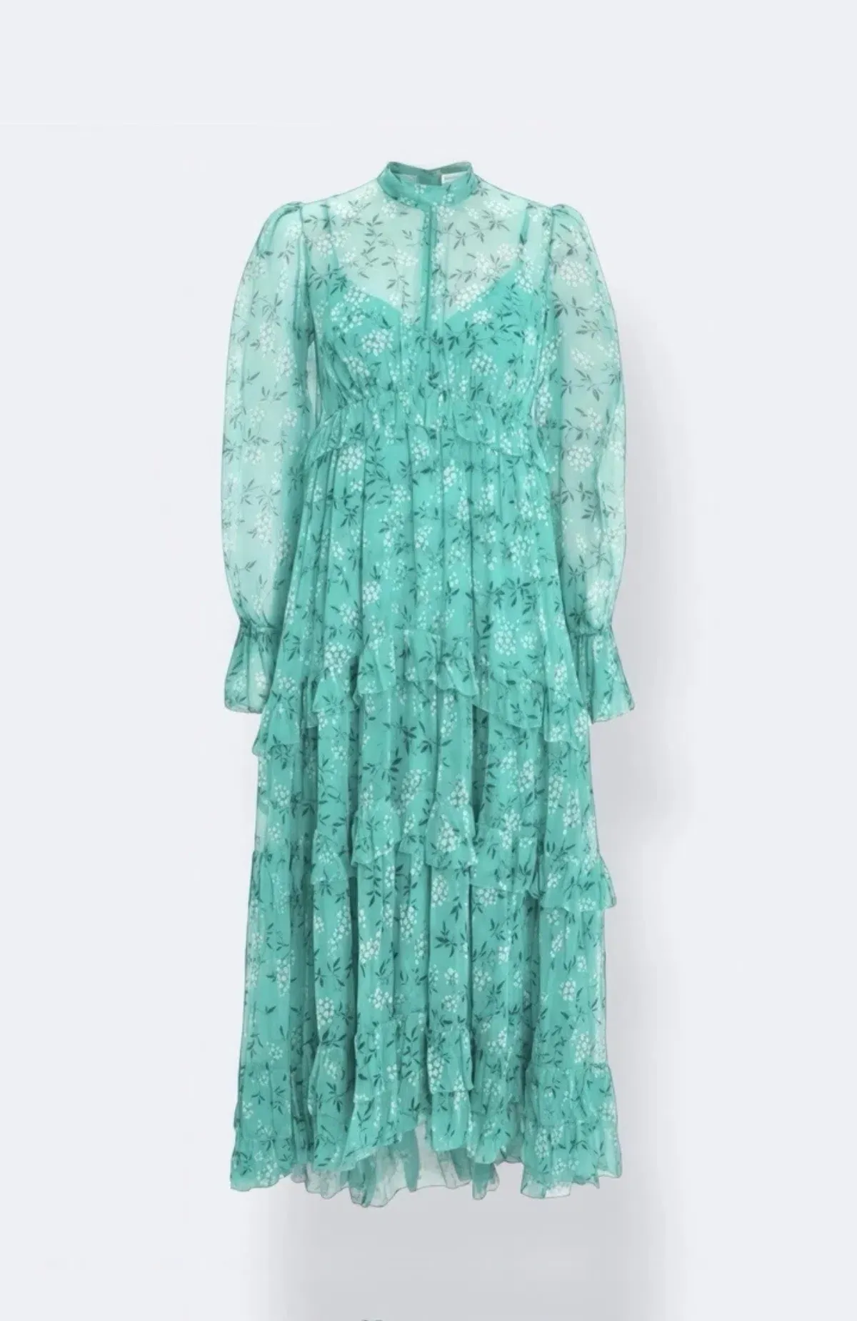 Zimmermann Moncur Silk Frill Silk Midi Dress Size AU 10 / 1 - Image 4