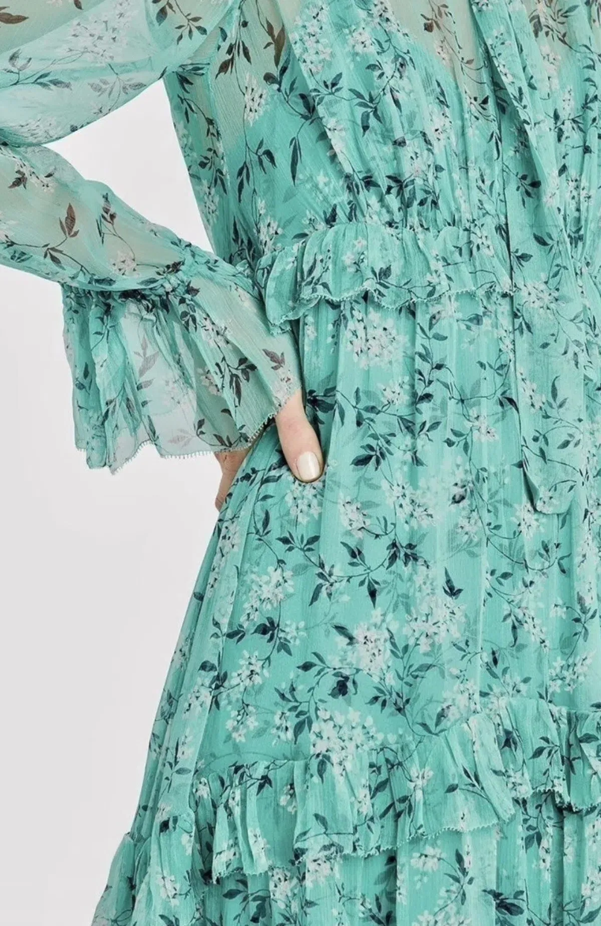 Zimmermann Moncur Silk Frill Silk Midi Dress Size AU 10 / 1 - Image 3