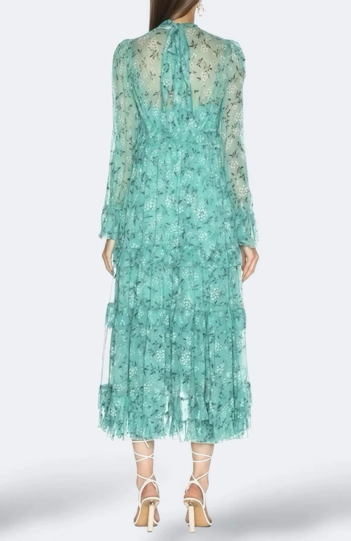 Zimmermann Moncur Silk Frill Silk Midi Dress Size AU 10 / 1 - Image 2