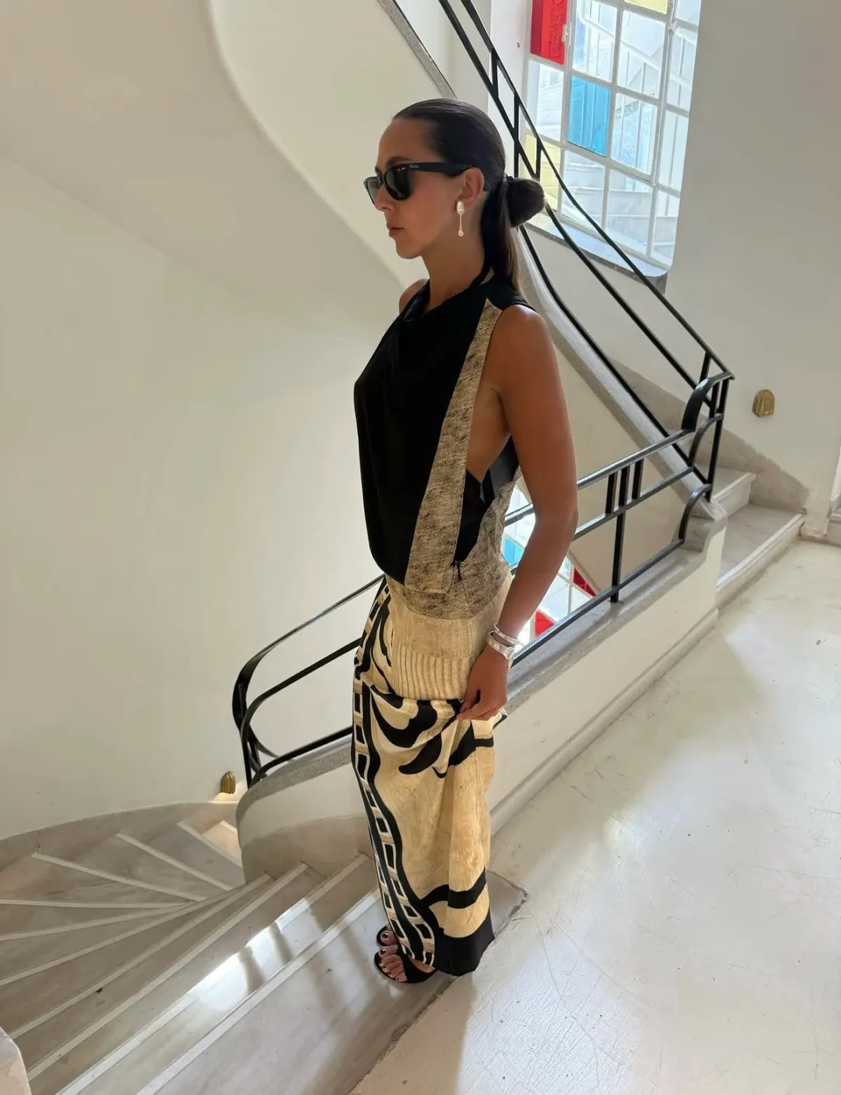 Sir the Label Sona Maxi Dress Geo Scape Size 6 AU - Image 1