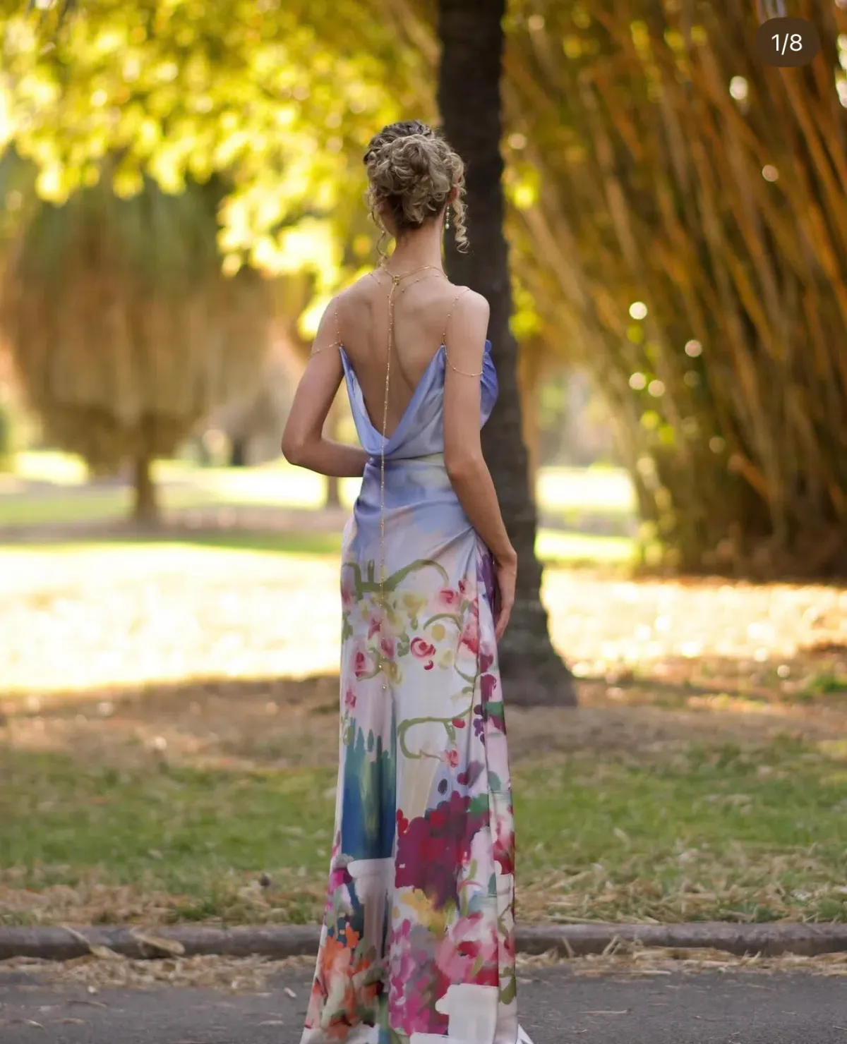 LEO LIN IMOGEN GOWN JARDIN PRINT MULTI SIZE 6 - Image 4