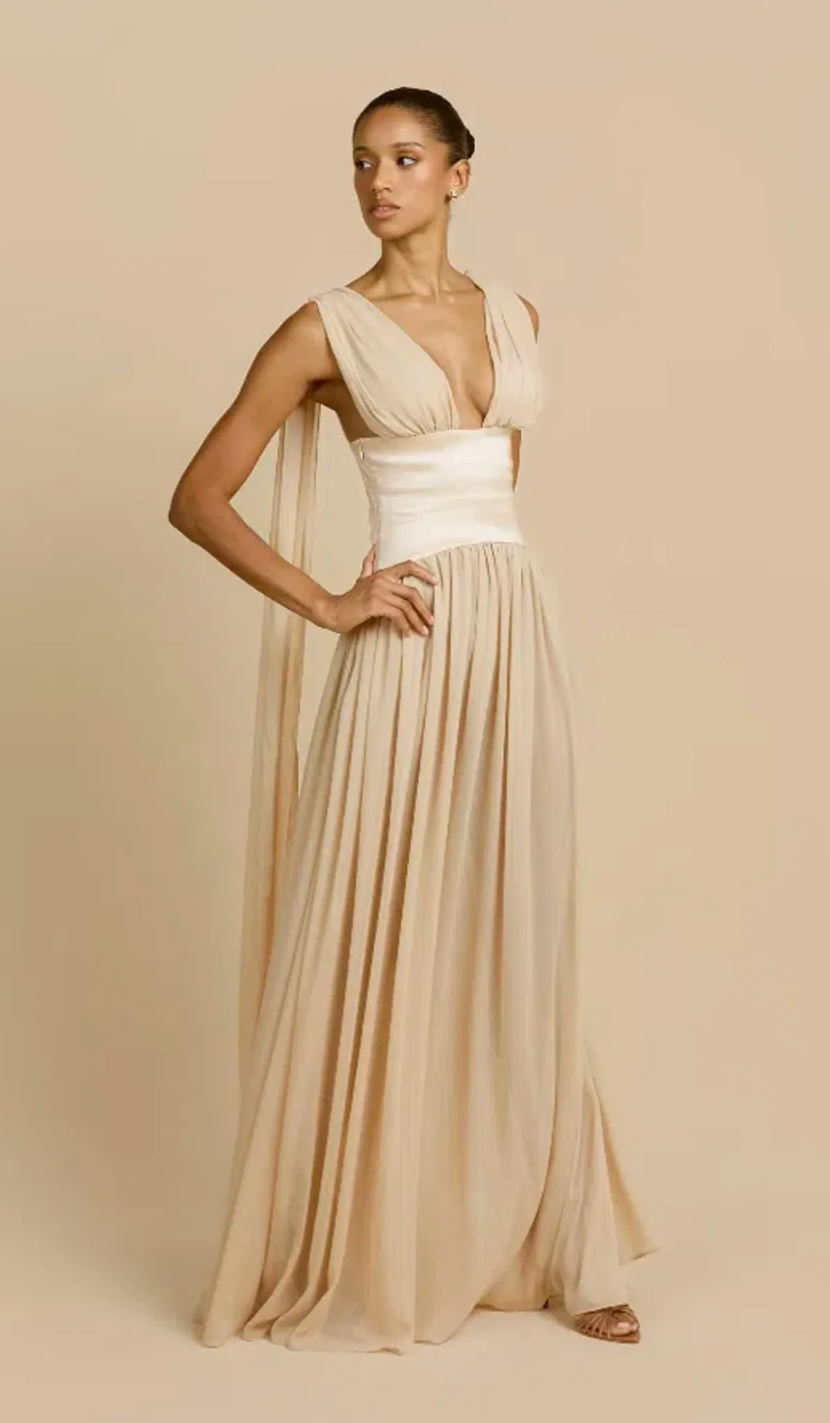 Arcina Ori Ramona Maxi Dress Champagne Size S / AU 8 - Image 3