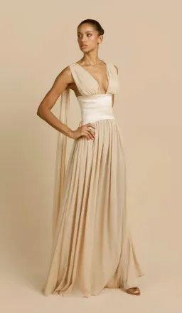 Arcina Ori Ramona Maxi Dress Champagne Size S / AU 8 for rent on The Volte - image 3