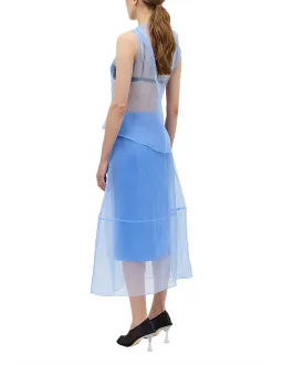 Bianca Spender Sky Organza Curvature Skirt Size 1 Blue for rent on The Volte - image 5