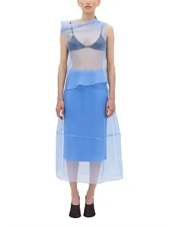 Bianca Spender Sky Organza Curvature Skirt Size 1 Blue for rent on The Volte - image 1