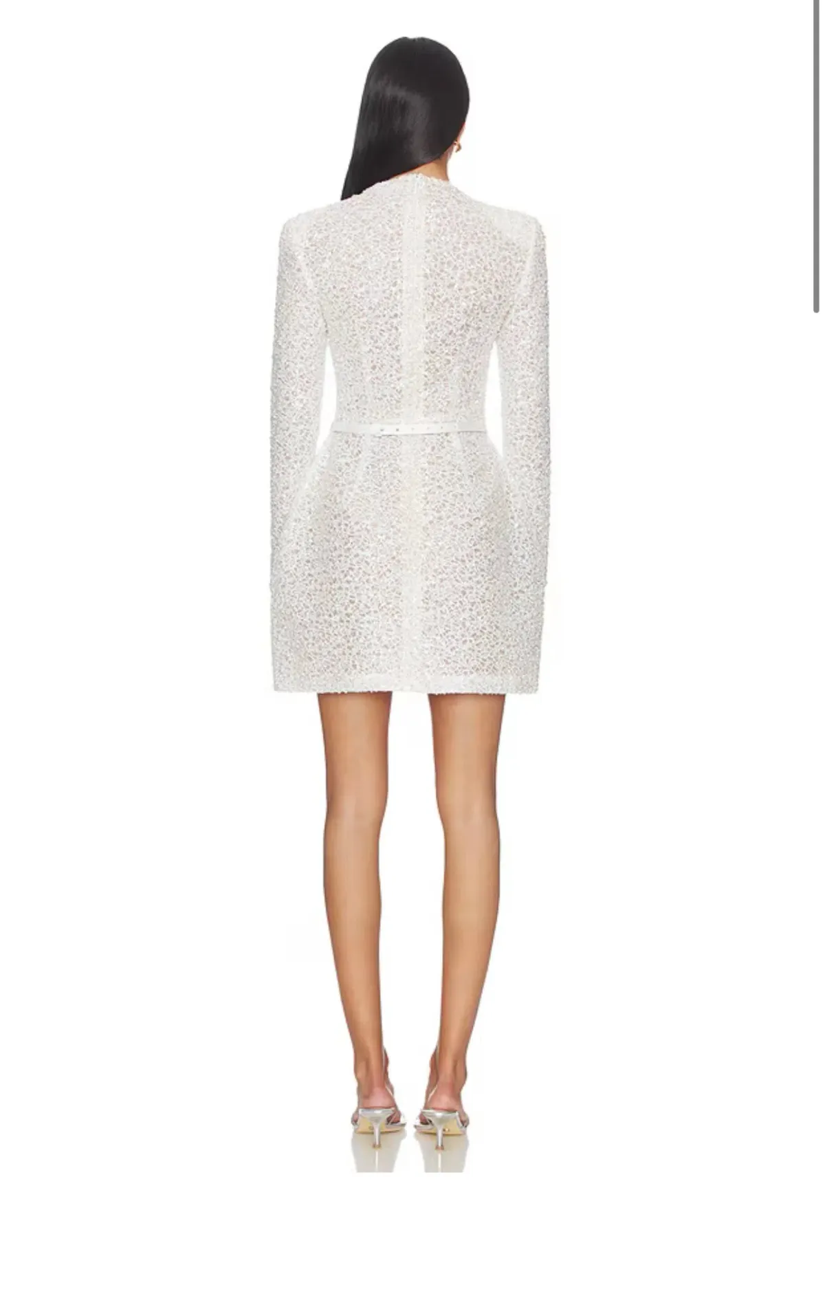 Nadine Merabi Edie White Dress - size SM/UK10 - Image 4