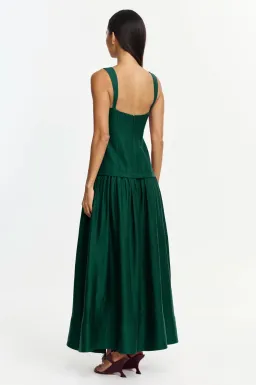 Acler Reeve Maxi Dress size 12 Deep Emerald  for rent on The Volte - image 1