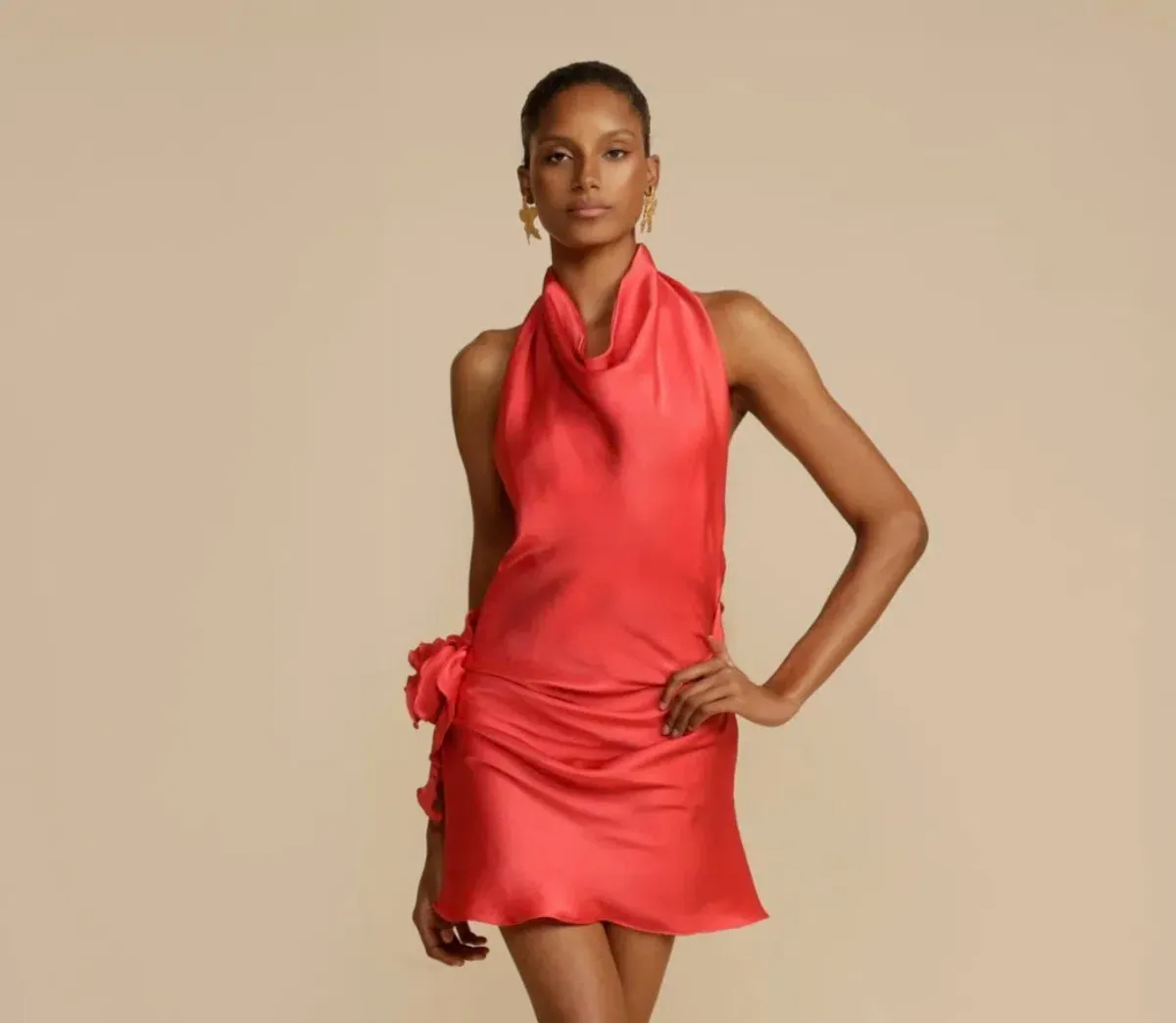 ARCINA ORI ROSA DRESS PUNCH RED SIZE SMALL/AU 8 - Image 1