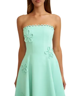 By Johnny Sky Flower Strapless Dress Size 12 for rent on The Volte - image 5
