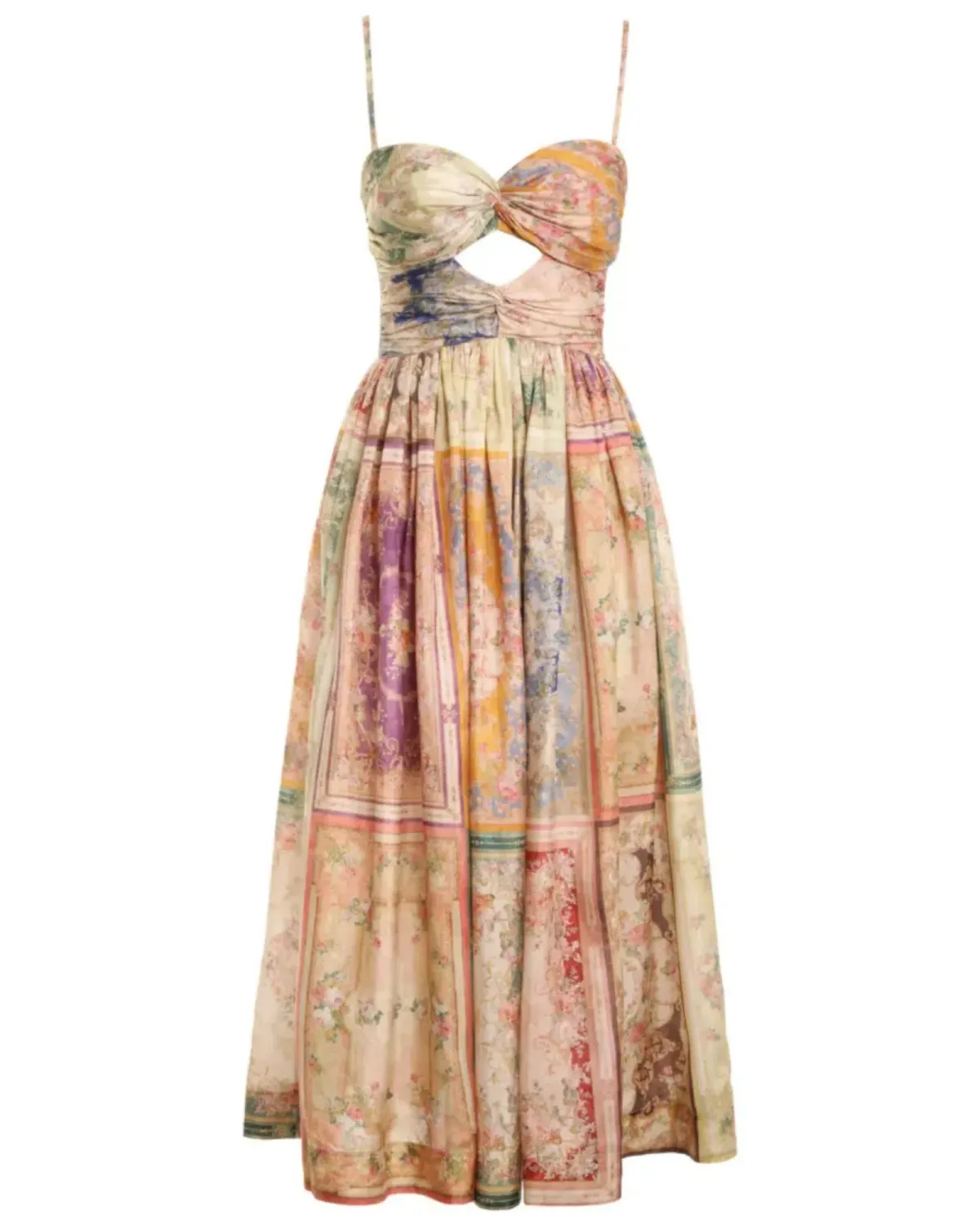 Zimmermann August Tie Front Midi Dress Size 3/ AU 14 - Image 4