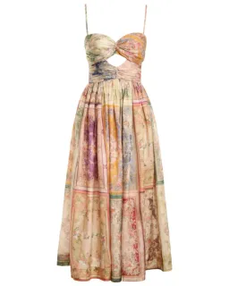 Zimmermann August Tie Front Midi Dress Size 3/ AU 14 for rent on The Volte - image 4