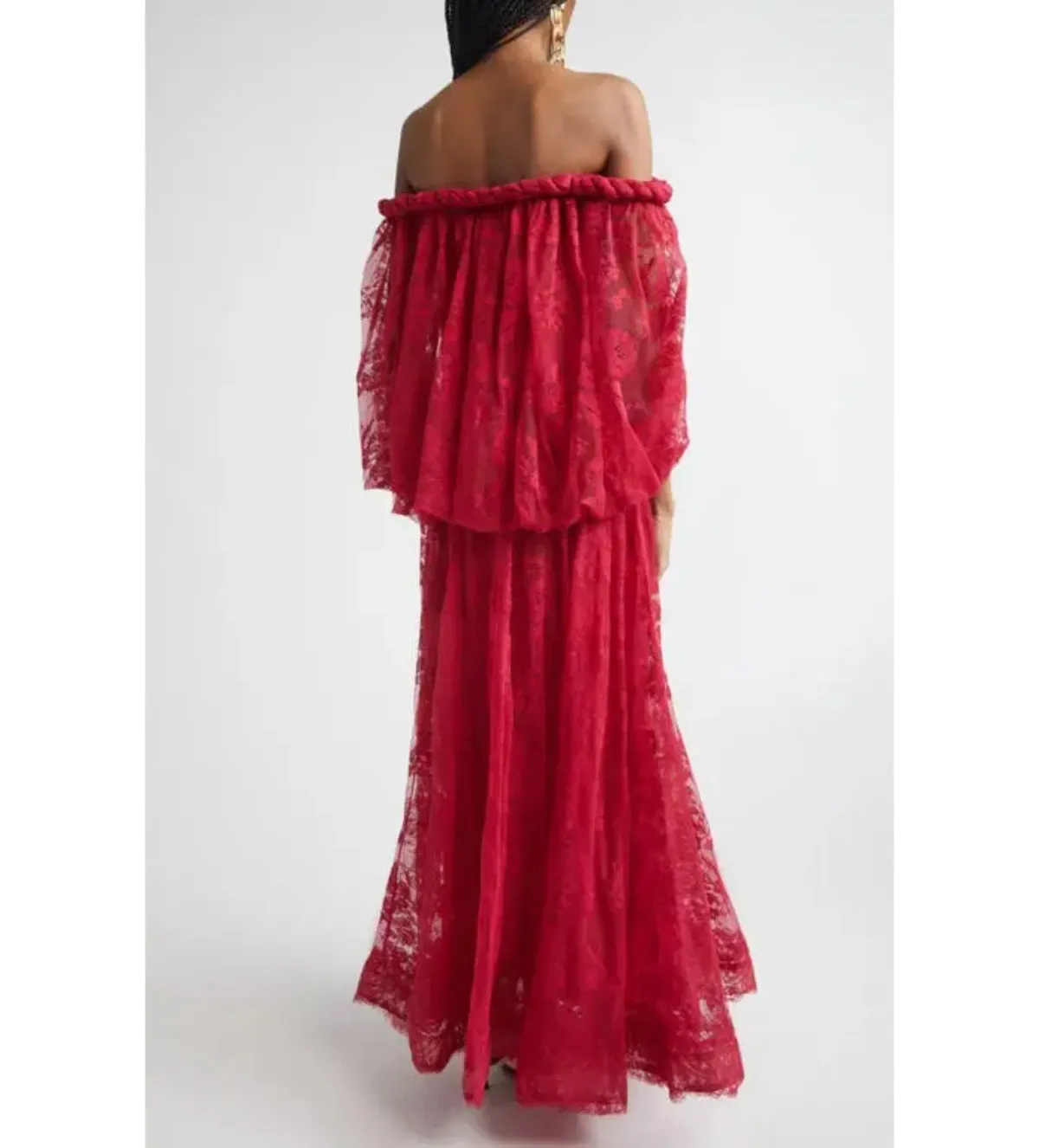 Zimmermann Luna Lace Billow Gown in Fuchsia Size 0/AU8 - Image 2