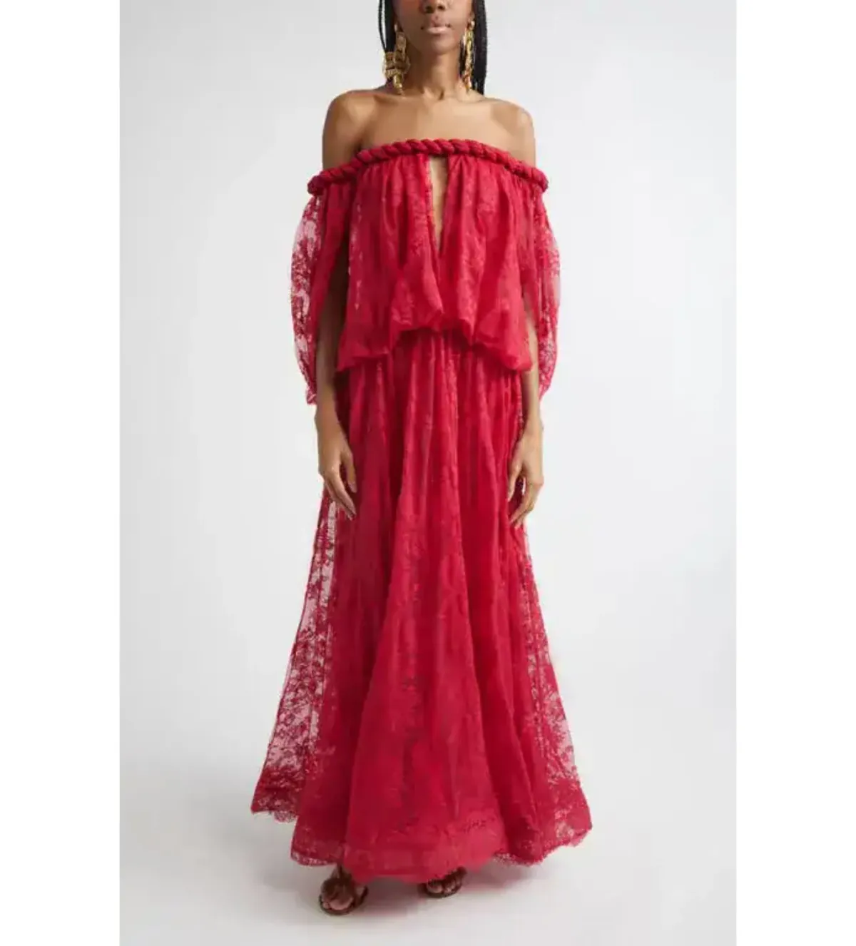 Zimmermann Luna Lace Billow Gown in Fuchsia Size 0/AU8 - Image 1