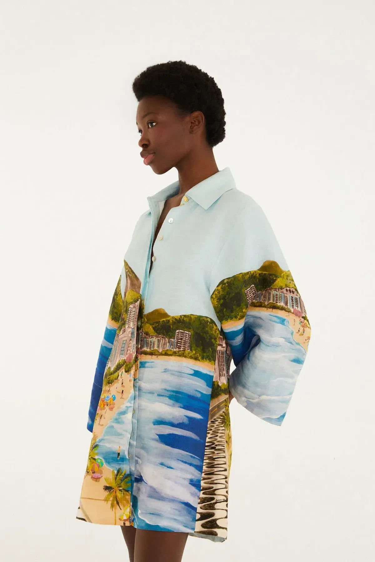 Farm Rio Copacabana Beach Long Sleeve Kimono in Multicolor Size S / AU 8 - Image 2