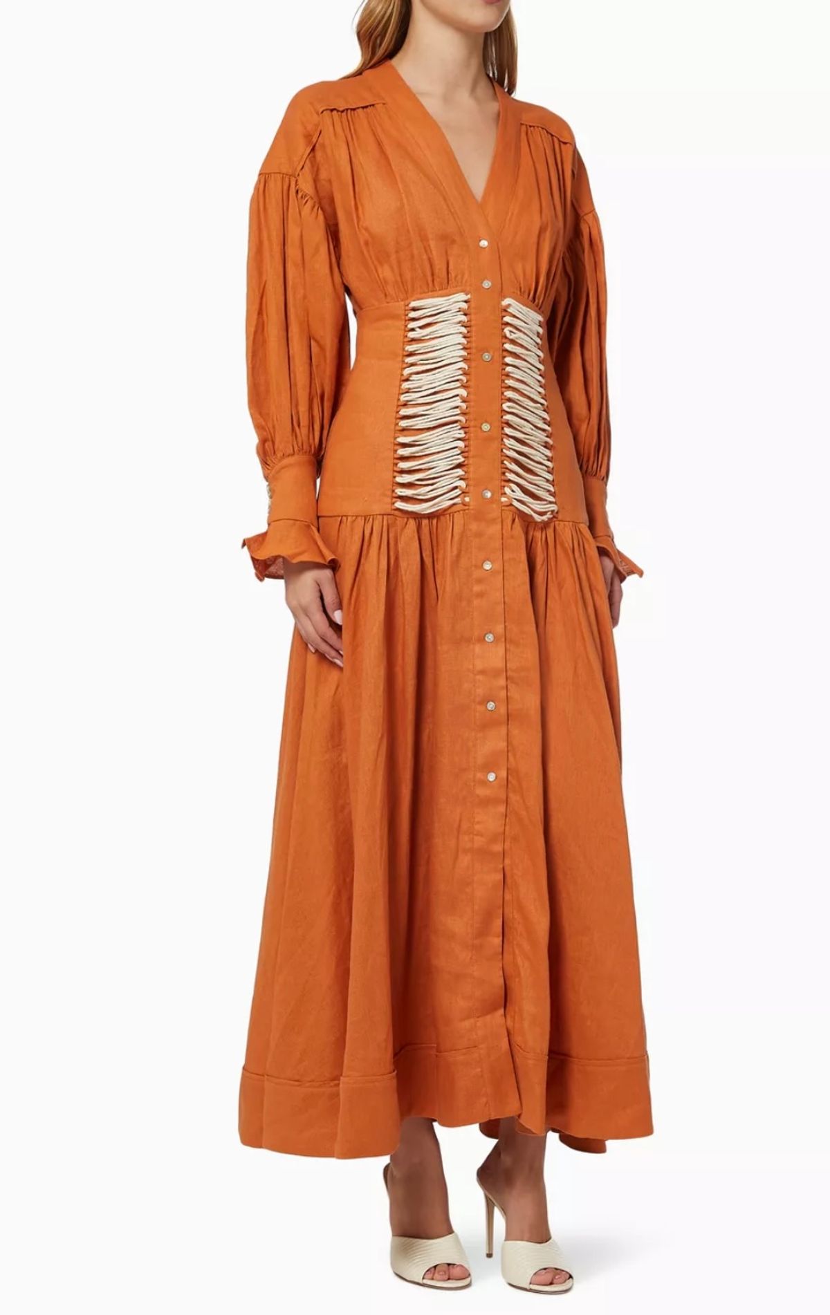 Alemais Holly Tie Side Midi Dress size 10 - Image 4