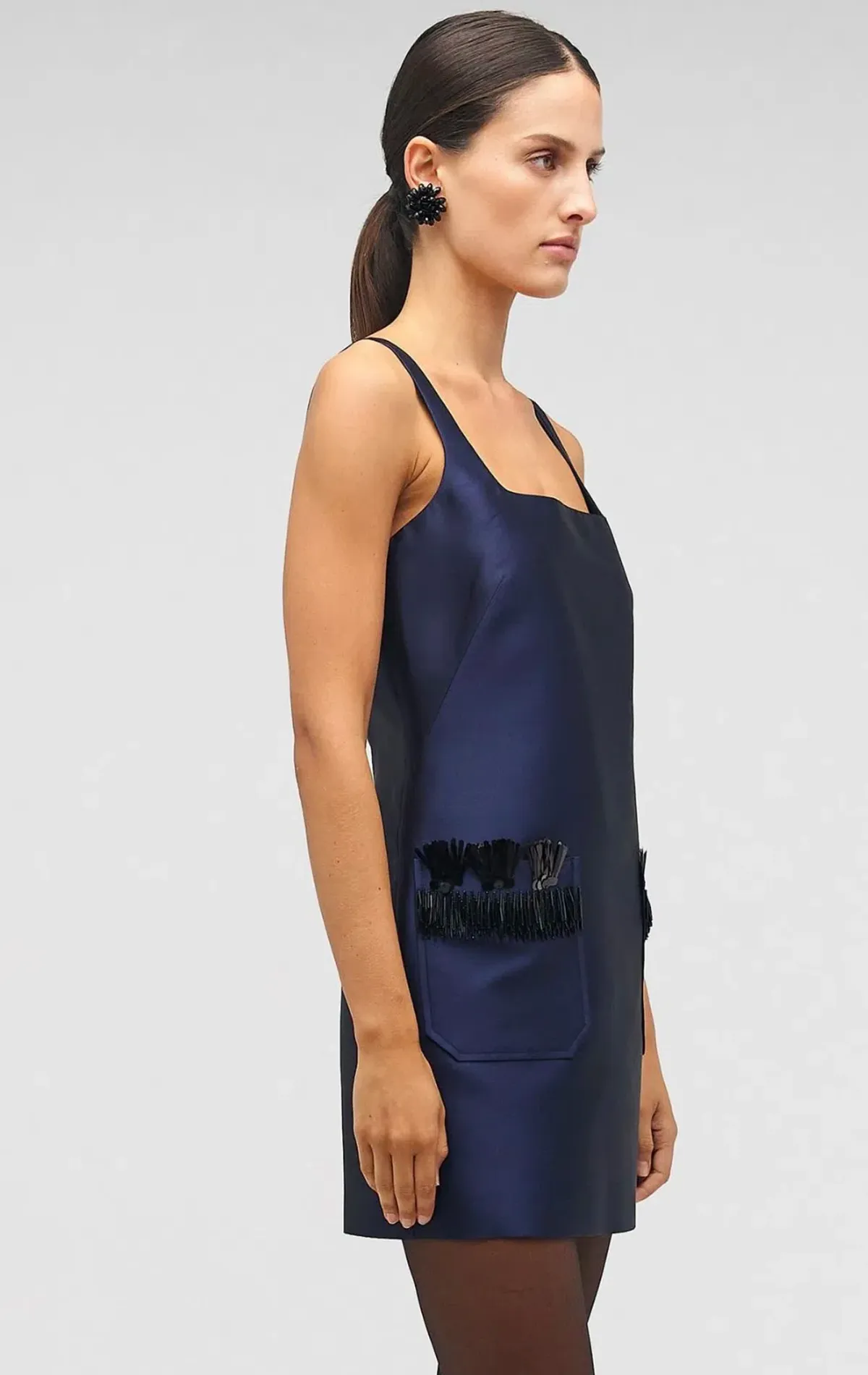 Oroton fringe beaded mini dress size 10 - Image 4