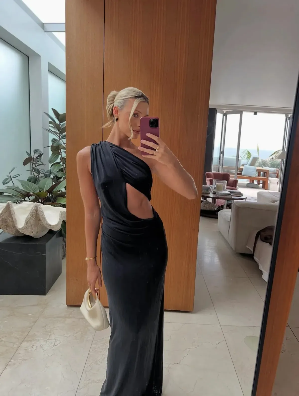 Misha Solstice Cupro Maxi Dress in Black Size S - Image 4