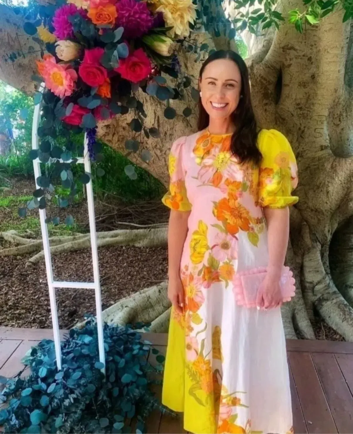 Alemais Silas Midi Dress in Floral Size 8 - Image 1