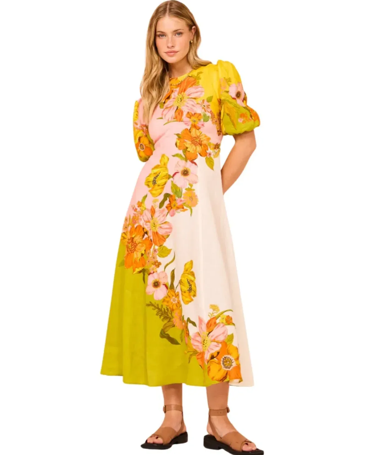 Alemais Silas Midi Dress in Floral Size 8 - Image 2