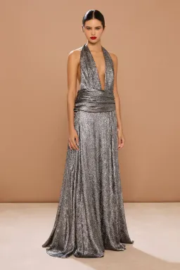 🖤 BRAND NEW - Sonya Moda Zephyr Gown in Silver Grey -Size 8 🖤 Formal Maxi Dress  for rent on The Volte - image 1