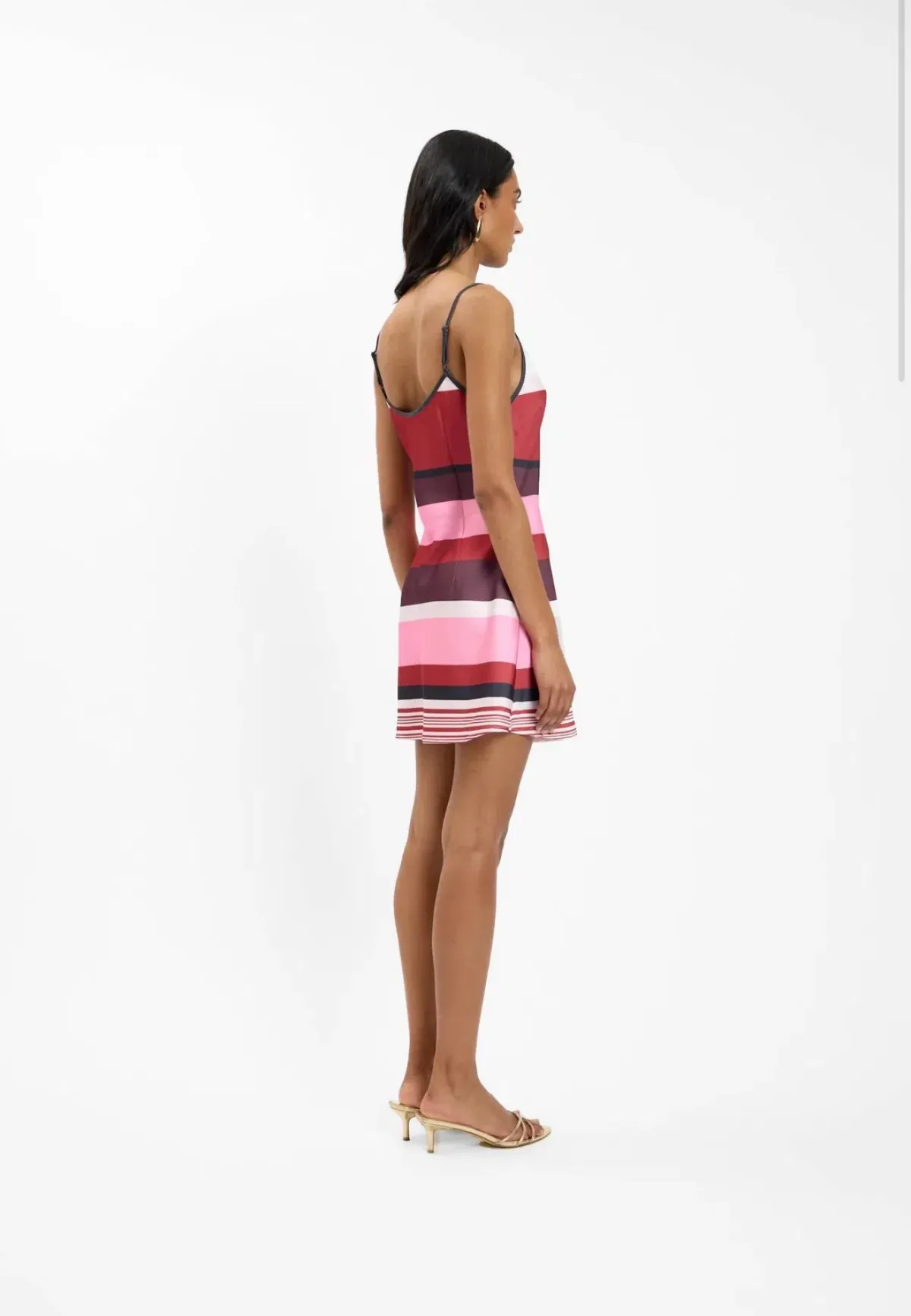 WITH HARPER LU BIAS MINI DRESS | FUCHSIA STRIPE - Image 8