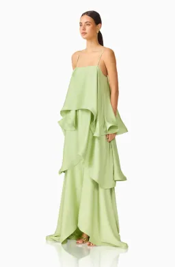 Tilly Tiered Maxi Dress in Green / S for rent on The Volte - image 4