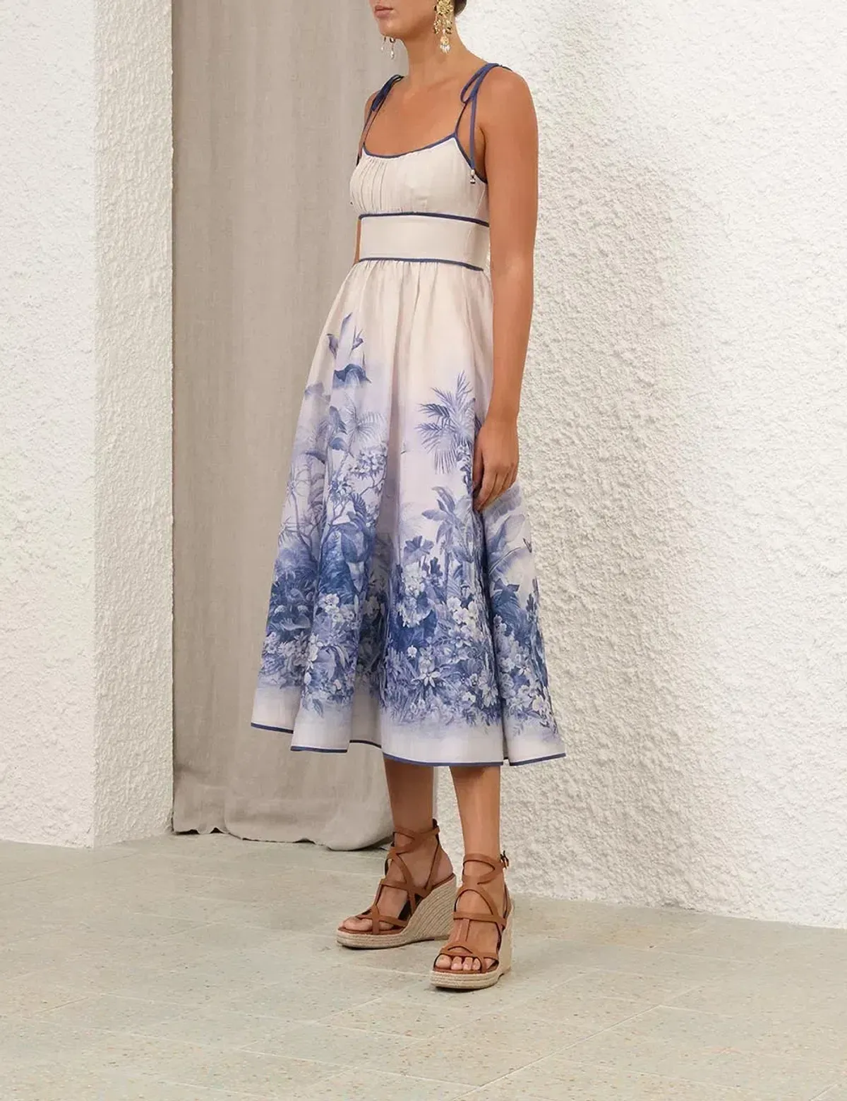 Zimmermann Wylie Picnic Midi Dress Blue Size 3 / AU 14 - Image 4