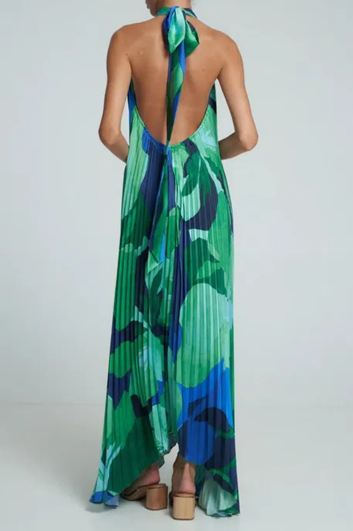 L'IDEE Opera Gown Dress Capri Green Size 8 - Image 2