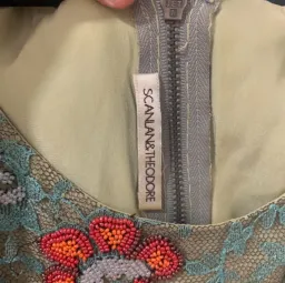 Scanlan Theodore boutique Beaded Green Mesh Dress Size 8 for rent on The Volte - image 3