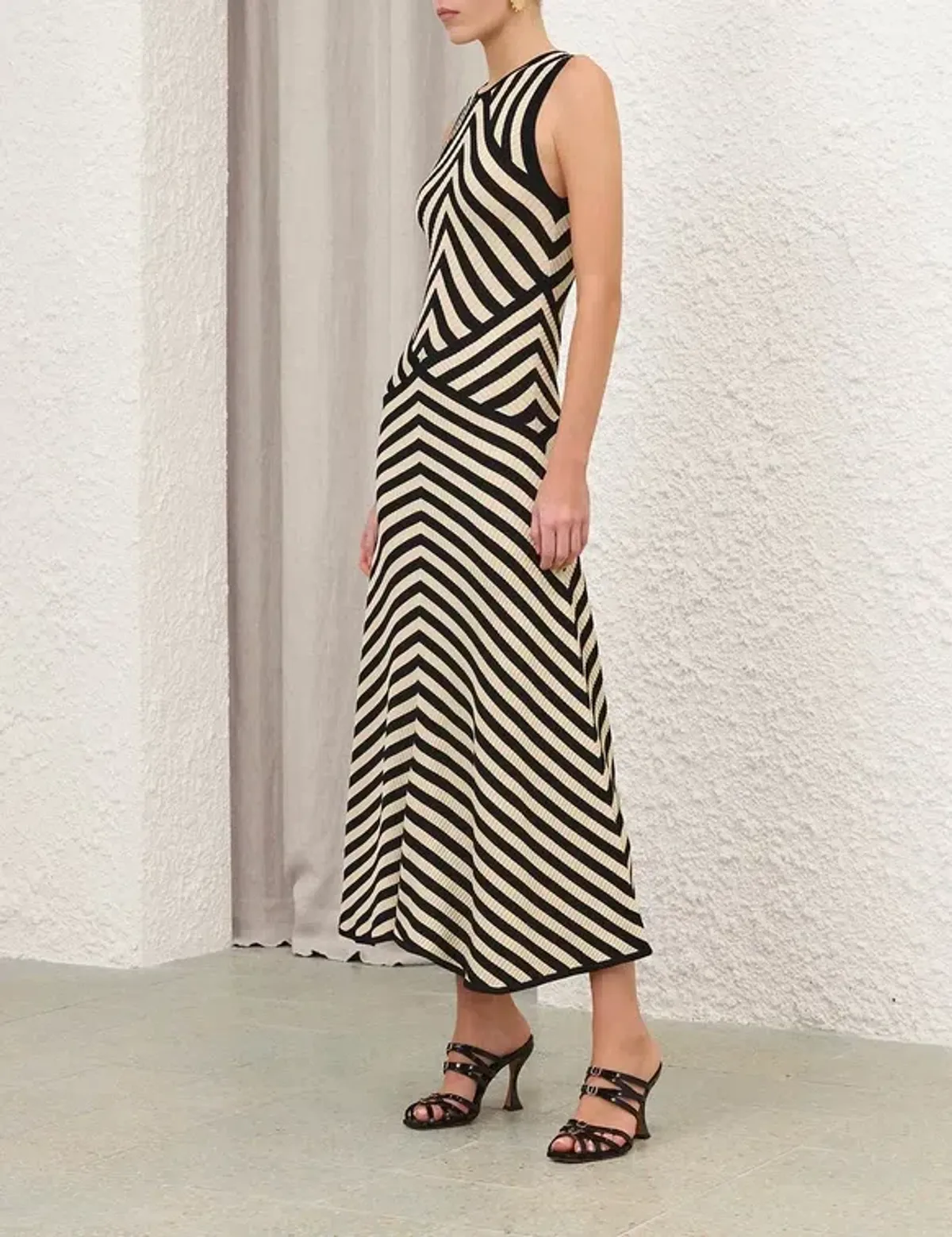 Zimmermann Valiant Deco Stripe Midi Dress Size 1 - Image 2