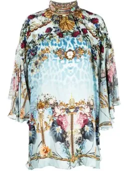 Camilla Letters to Leo High Neck Ruffle Sleeve Blouse size M for rent on The Volte - image 3