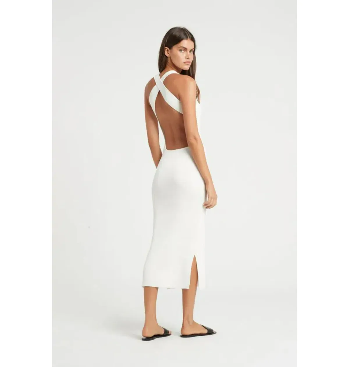 Sir The Label Marcelle Open Back Midi Dress White Size 0 / AU 6 - Image 2