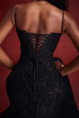 House of CB Seren Dress in Black, Size XS for rent on The Volte - image 5