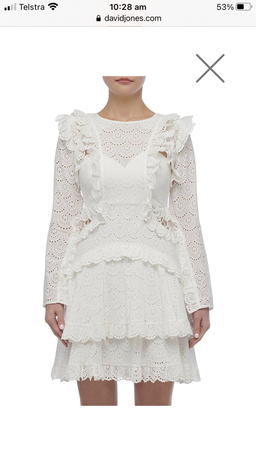 Thurley Ebony Dress - white - size 14 for rent on The Volte - image 1