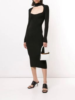 Manning Cartel Virtual Dimensions Knit Midi Dress in Black size S for rent on The Volte - image 1