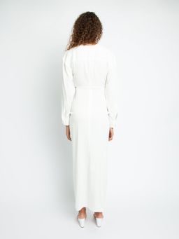 Christopher Esber Ruched Disconnect Shirt Dress White Size 6 for rent on The Volte - image 2