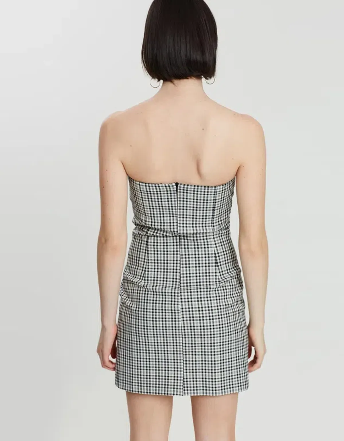 Bec & Bridge Gingham Girl Mini Dress Print Size AU 10 - Image 3