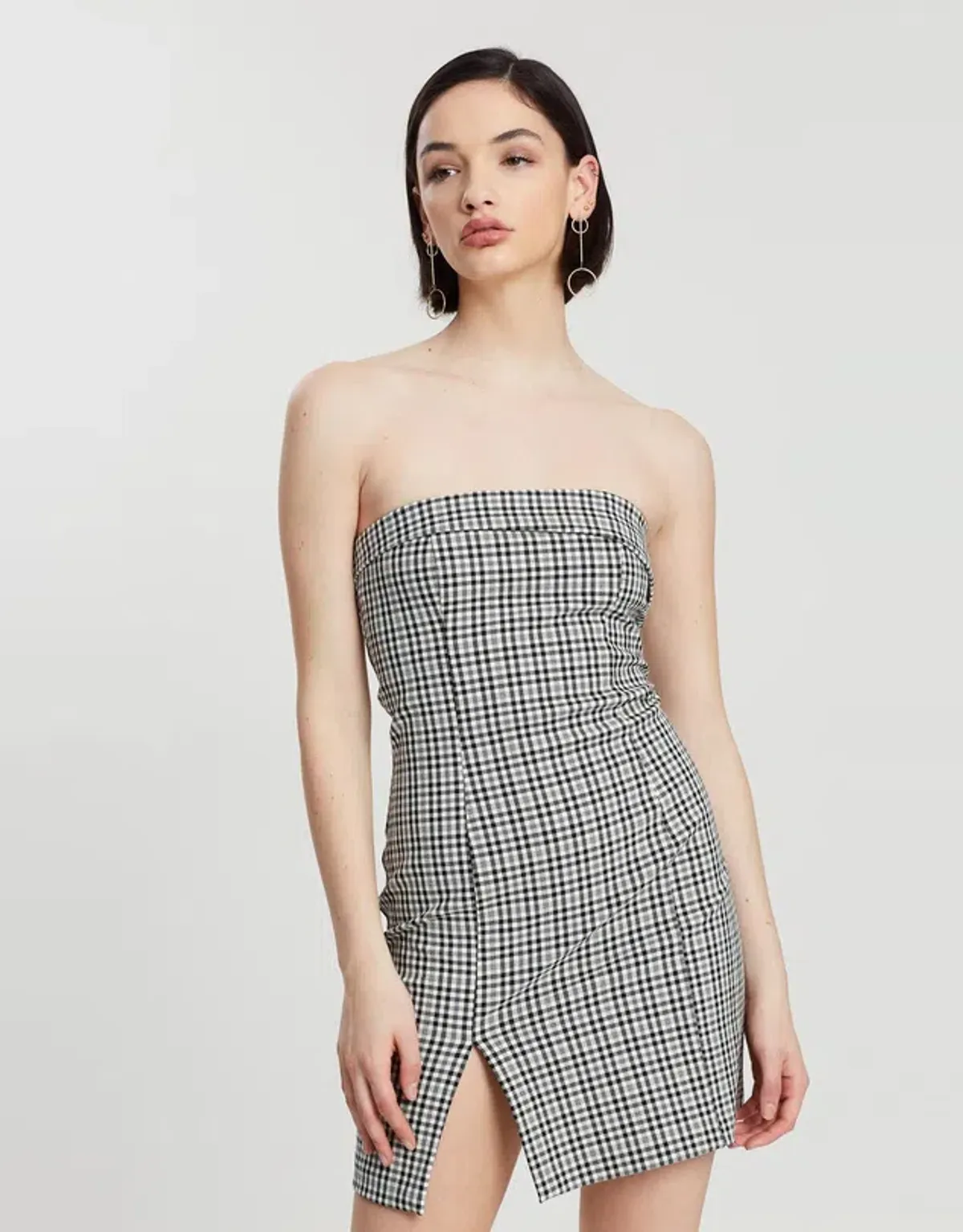 Bec & Bridge Gingham Girl Mini Dress Print Size AU 10 - Image 2