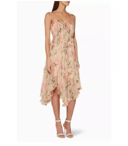 Zimmermann Silk Prima Hydrangea Floating Dress Floral Size 1/ AU 10 for rent on The Volte - image 2