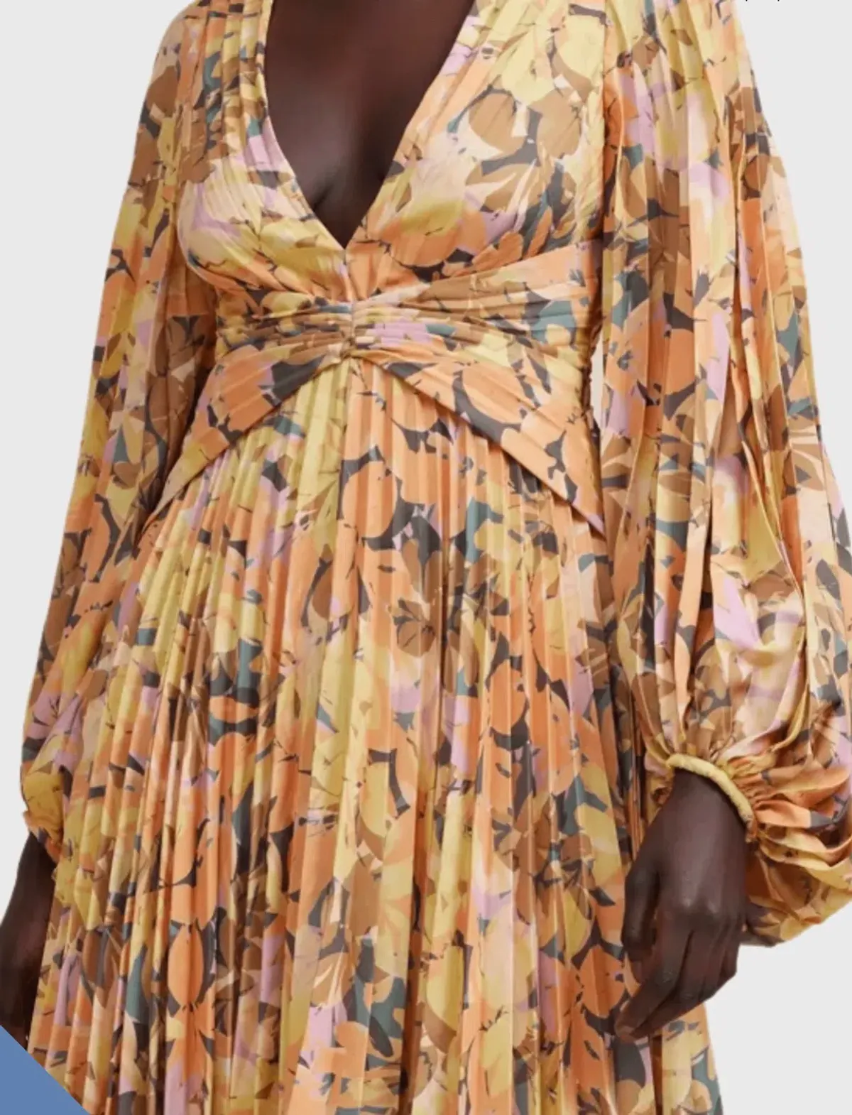 Acler Palms Midi Dress in Kaleidoscope Floral. Size 14 - Image 4