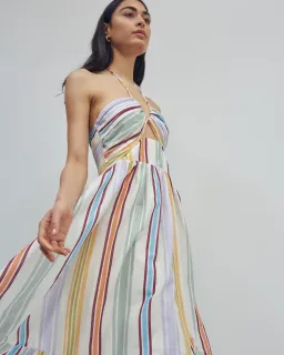 Alemais Axum Tuck Front Midi Dress Size 4 for rent on The Volte - image 5