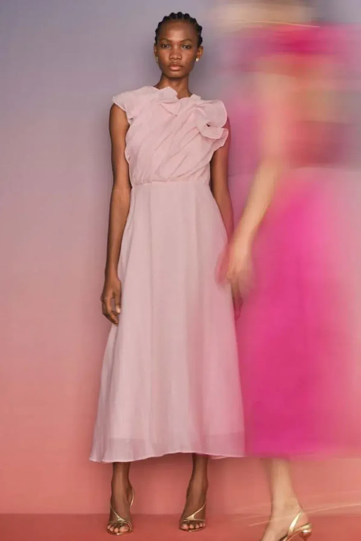 🌸 AJE Genesis Midi Dress – Soft Pink – Size 8 AU🌸 - Image 1