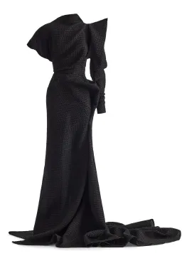Lyra Gown Black Waffle for rent on The Volte - image 3