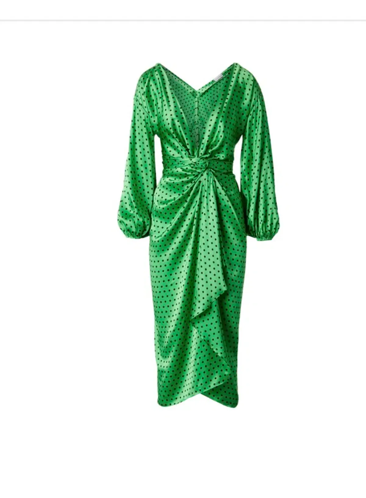 Scanlan Theodore Silk Spot Wrap Dress in Apple - Image 2