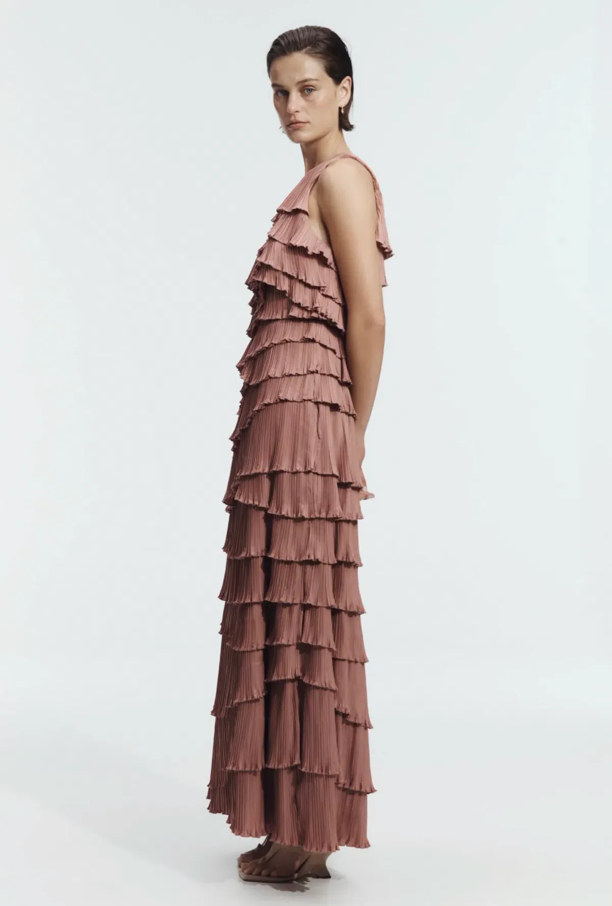 Aje Dew Pleated Maxi Dress - size 8 - Image 3