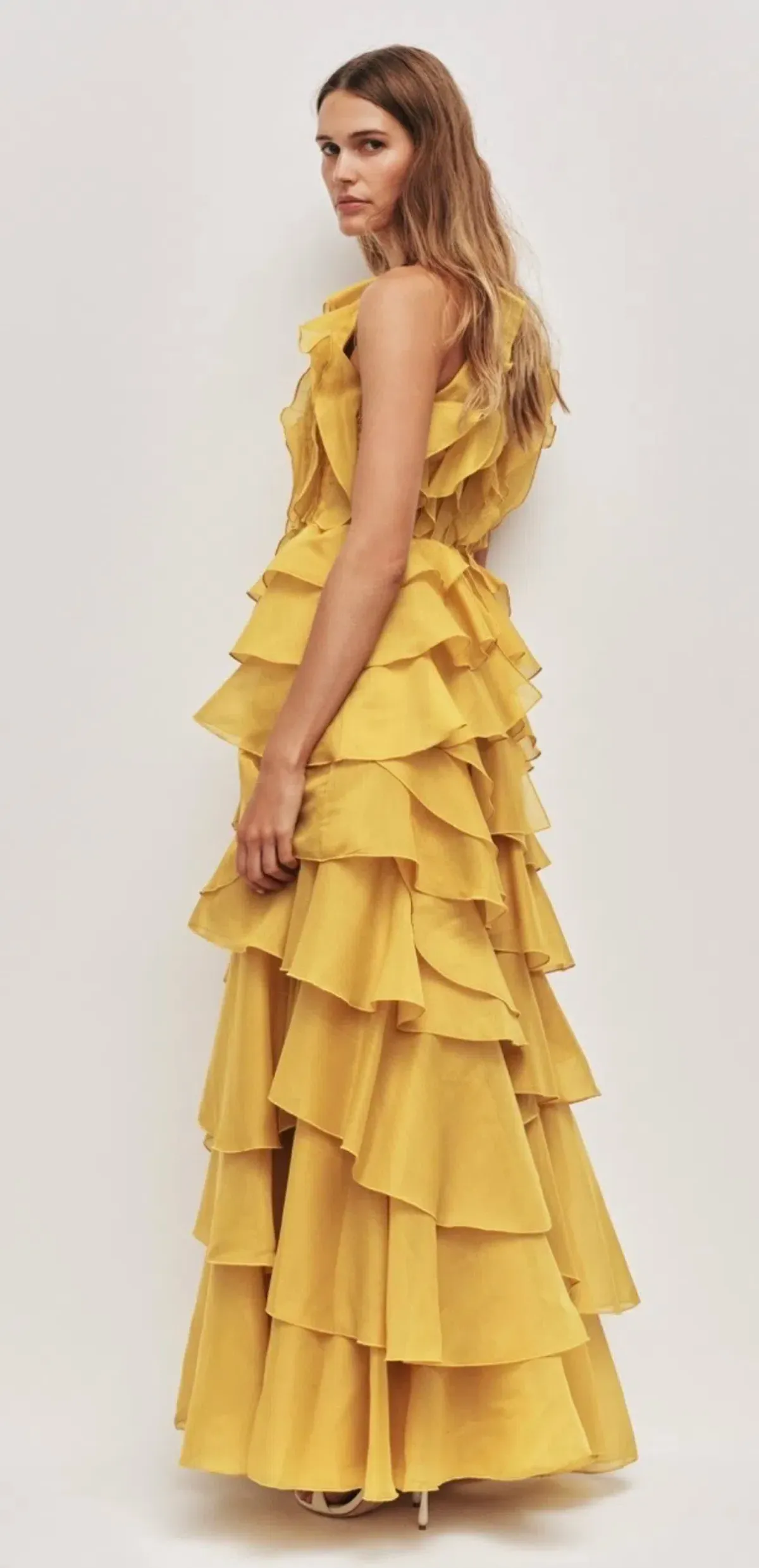 AJE - Cleo Gown in Chartreuse Size 10 - Image 3
