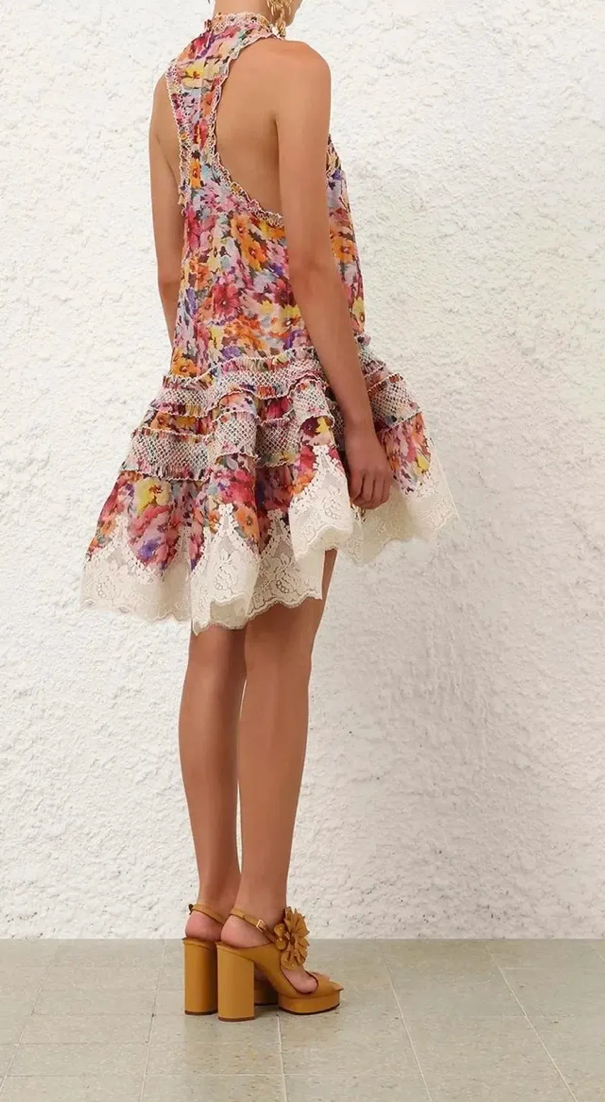 Zimmermann Luna Shirred Lantern Dress Multi Colour Floral Size AU 10 (1) - Image 2