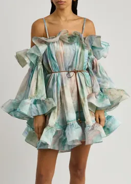Zimmermann Illuminate Flounce Mini Dress for rent on The Volte - image 2