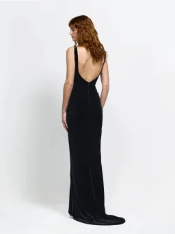 Effie Kats Adina Gown - Black Velvet for rent on The Volte - image 4
